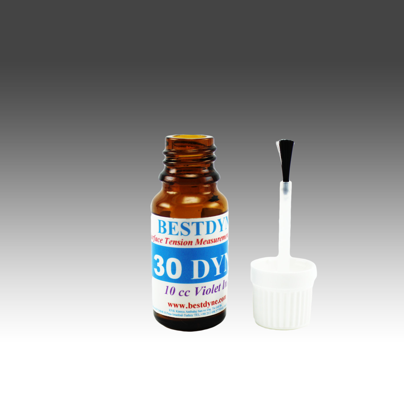 30 dyne’lik bir malzemenin yüzey gerilimi artırma işlemlerini ölçebilen korona test solüsyonudur. Birçok malzemenin yüzey gerilimi ölçebilir.